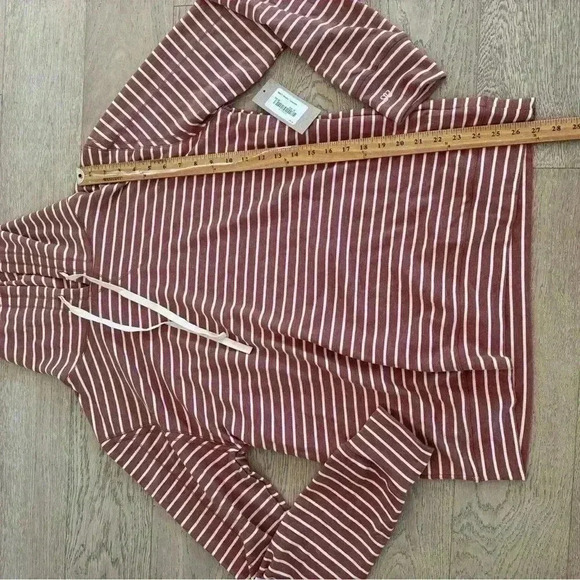 Albion Men’s Striped Hoodie Terracotta Medium $88 - Picture 5 of 6